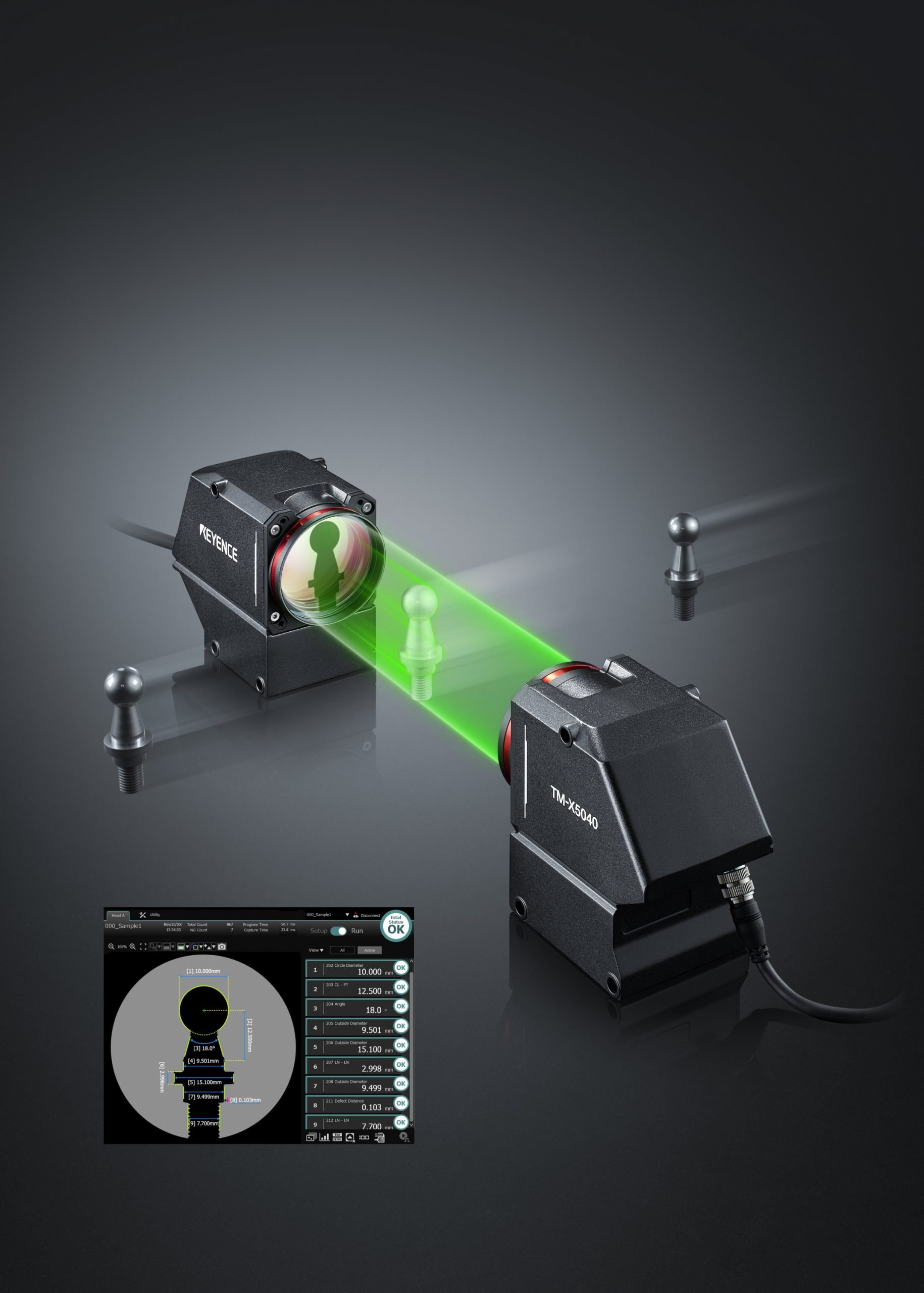 Keyence telecentric measurement systems
