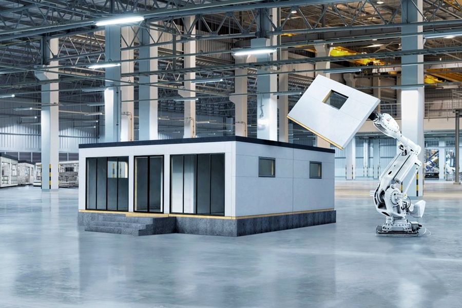 ABB Robotics Porsche Conceptual Construction Factory Modular Homes